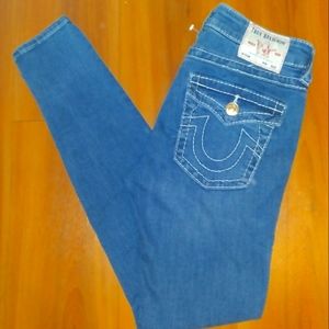 True Religion Blue Jeans Size 26 Inseam 33 1/2 & 35
